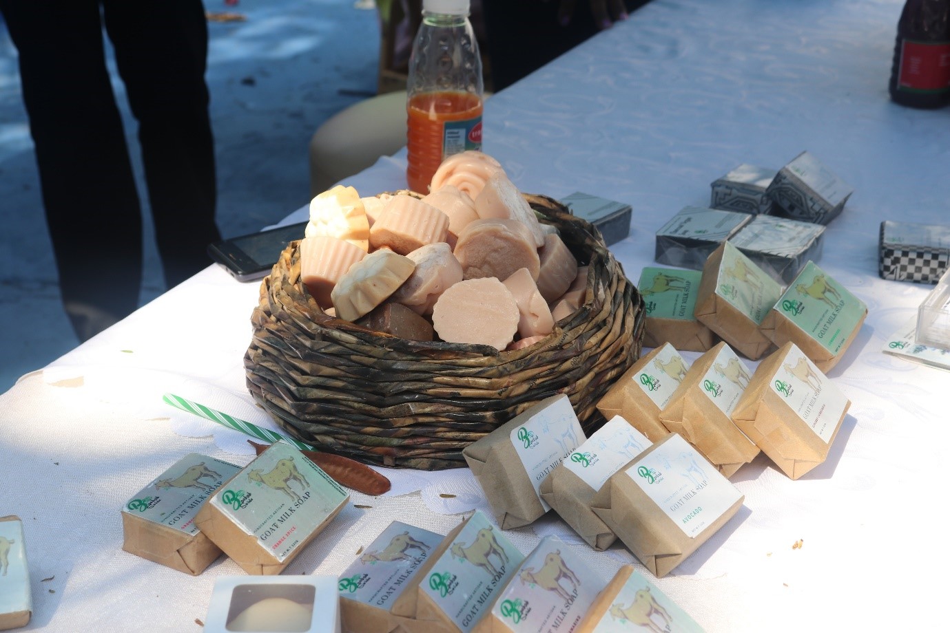 Zambian woman entrepreneur turns goat milk into soap